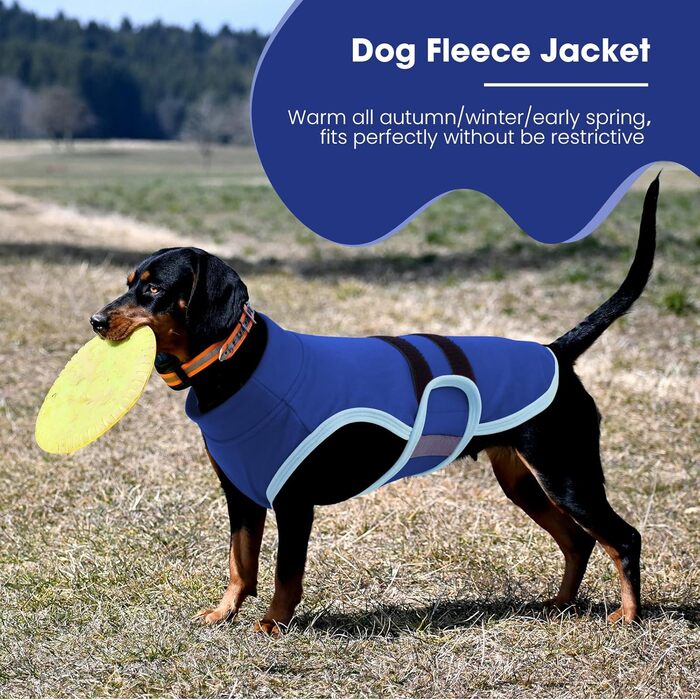 Флісовий одяг для собак Nanaki: теплий, зручний, для дрібних та великих порід (Бігль, Бостон Тер'єр), для осені, весни та зими, регульований, еластичний