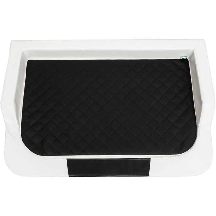 Ортопедичний лежак для собак MEDICO Lux ÖKOLEINEN, 75x50x15 см - лежанка для маленьких, середніх та великих собак, водонепроникна, ергономічна, білий з чорним