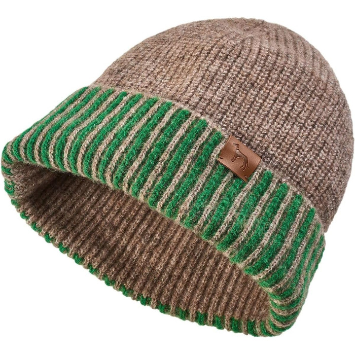 Пуловер для собак Hunter Odense, в'язаний, м'який та еластичний, з високим коміром, комплект з шапочкою, придатний для прання, кольори: бежевий/зелений, розмір: 60