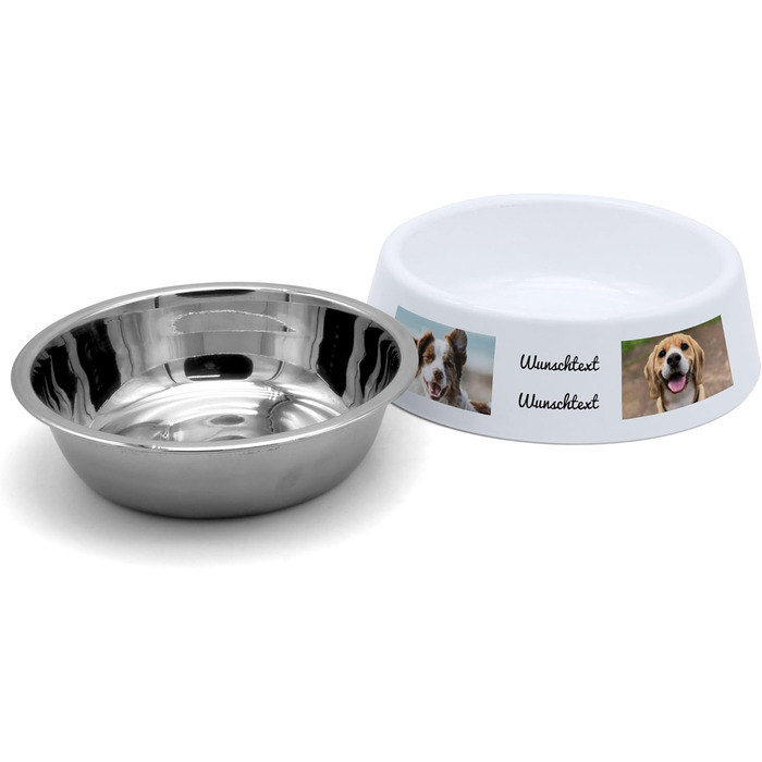 Миска для корму для собак PhotoFancy® з фотографією - персоналізована з власним дизайном (Layout 4)