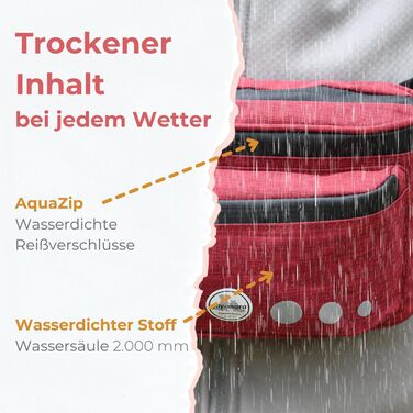 Водонепроникна сумка-пояс для собак - сумка для ласощів, сумка для тренувань, сумка для прогулянок з тримачем для пляшки, сумка для корму з дозатором для відходів, бордово-червона