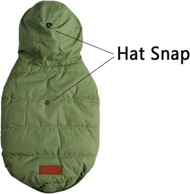 Теплий флісовий худі для собак JoyDaog, зимовий одяг для цуценят з капюшоном (зелений, розмір S)