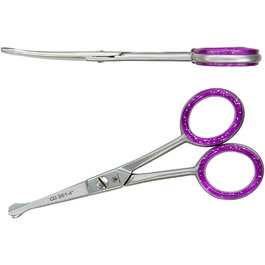 Професійна ножиці для грумінгу собак Weltmeister Solingen: вигнуті, з мікро-зубчиками, 4 дюйми (10,6 см), преміум-якість, Made in Germany