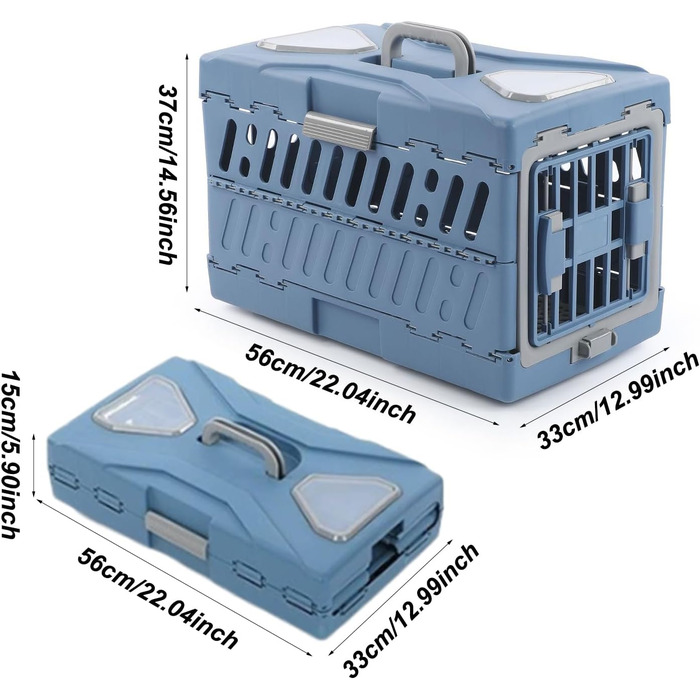 Транспортна переноска для котів та собак Syengery - складана, портативна, для подорожей, в літак та автомобіль