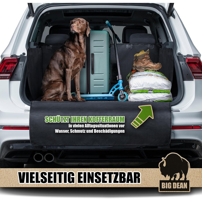 Захисна килимок у багажник BigDean для собак та багажу з захистом бокових стінок та бампера – водонепроникний та брудовідштовхуючий