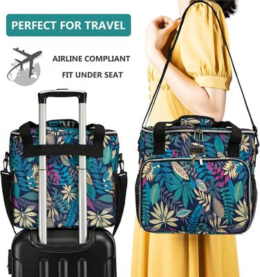 Сумка для собак Baglher, подорожі з домашніми тваринами: набір для перевезення з 2 контейнерами для корму та 2 складною мискою (Medium, Hawaii)