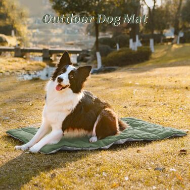 Килимок для собак UNIKOME: неслизький, антистатичний, миючий, 110x68 см (зелений+сірий)