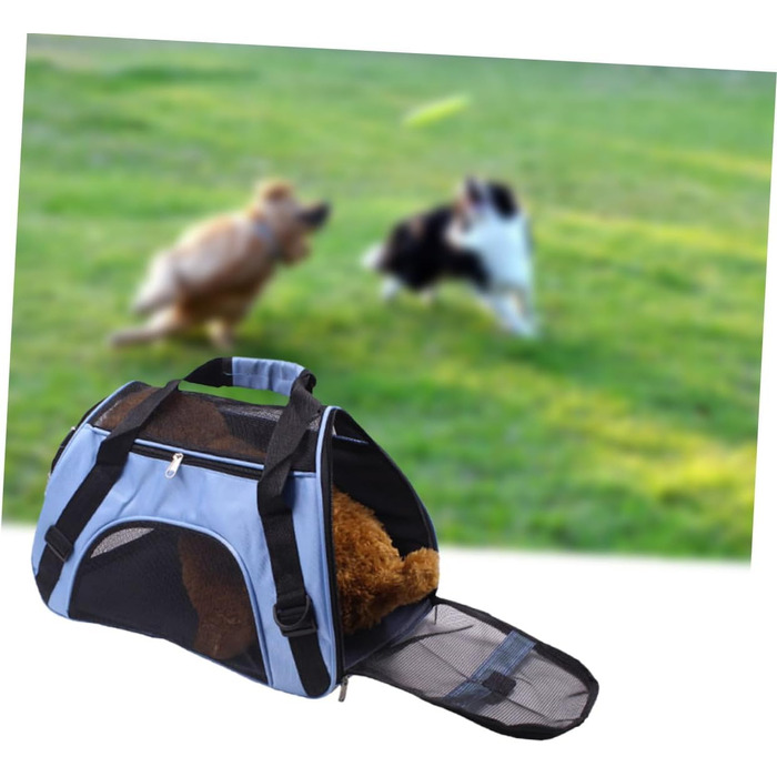 Рюкзак для вигулу собак і котів LOLIPPYY, великий, дихаючий, блакитний