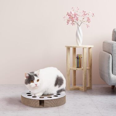 Екологічна кігтеточка з дзвоником: 2-в-1 для котів - 24x45x5 см (Circle)