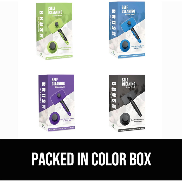 Самоочисна щітка для собак, вичісувальна щітка для довгої та короткої шерсті, турбота про шкіру, щітка для собак та котів, що видаляє шерсть, щітка для грумінгу, чорна