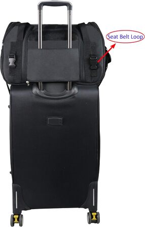 Елітна переноска для тварин EliteField, XL, для собак, котів, цуценят, чорна, схвалена авіакомпаніями, м'які боки, розмір 53.3 x 30.5 x 33 см