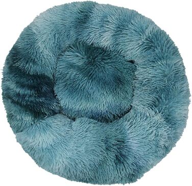 М'яке кругле ліжко для собак та котів Lukery з плюшу, зручне кільце-подушка для собак та котів, м'яке ліжко для собак з плюшу для маленьких, середніх та великих тварин (70 см, Тюрковий)