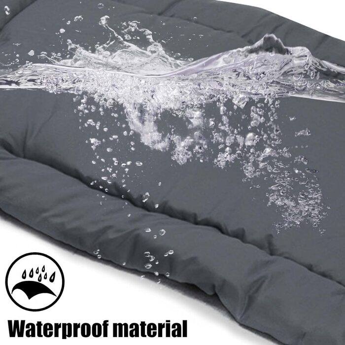 Килимок для собак, лежанка для тварин, портативна матрацна підстилка, водонепроникна, 90х60 см (Сірий). Підходить для маленьких, середніх та великих собак, для подорожей, кемпінгу, машини, переноски, дивана та підлоги.