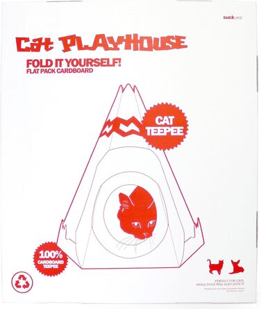 Котячий будиночок-кігтеточка з картону | Іграшка для котів | Котячий дім | Котячі меблі | Котяча кігтеточка Tipi