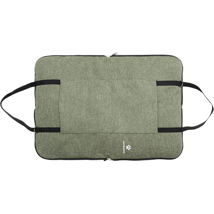 Ортопедичне собаче ліжко для подорожей з практичною сумкою – сертифікована якість OekoTex та GSR (M, Зелений)