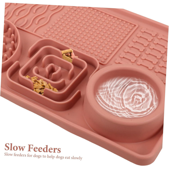 Гумова килимок для собак з присосками, неслизький, великий, силіконовий, для повільного годування, аксесуар для цуценят та собак