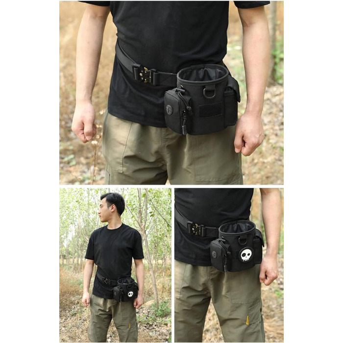 Сумка-мішечок для ласощів для собак: навчання, полювання, Airsoft, іграшки. Чорний колір