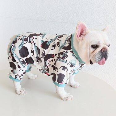 Піжама для собак YRRYGMN, тепла та м'яка, осінь-зима, комбінезон для мопсів та інших порід, костюм для котів, цуценят, маленьких та середніх собак (світло-коричневий, XL: довжина спини 35–39 см) (світло-зелений, S: довжина спини 29-32 см)