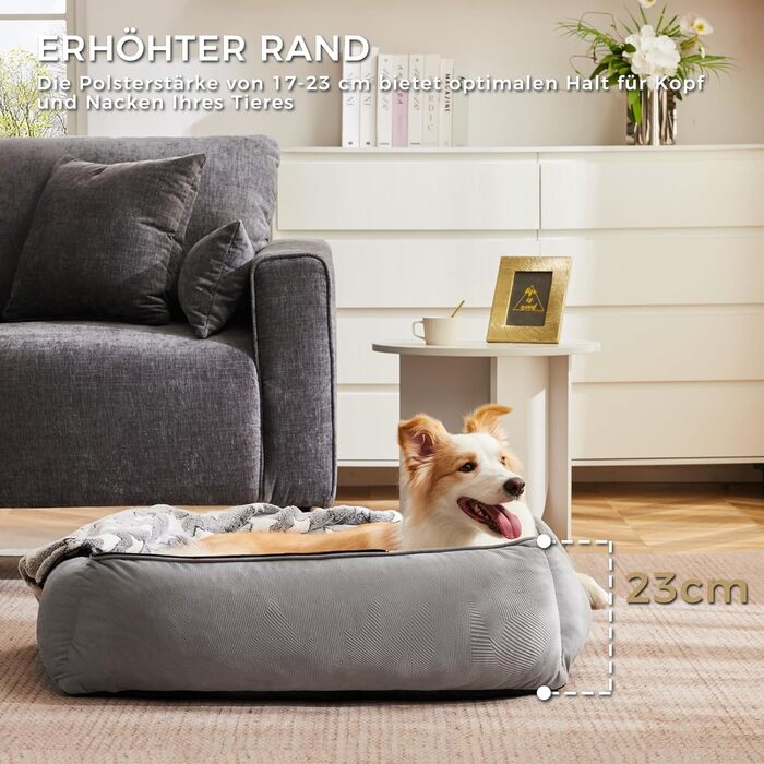 Крісло-будиночок для собак та котів, маленьке, 53x50x17 см, сіре. Знімний коврик, м'яке та тепле, з високими бортиками, придатне для маленьких собак та котів, легко миється.