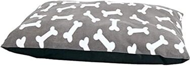 Подушка для тварин Karlie Kissen quadratisch Fleece з мотивом лапок, 91x70x4 см, сіра