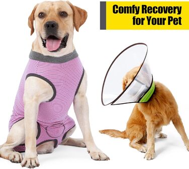 Захисний костюм для собак після кастрації Heywean, рожевий, XL. Медичний одяг для собак після операції, рожевий, XL