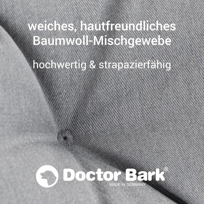 Ортопедичне ліжко для собак Doctor Bark - миється до 95°C, гігієнічне, без запаху, з м'яким коржем для собак середніх порід (M - 80x70 см, світло-сірий)
