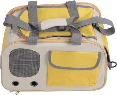 Транспортна переноска для собак та котів, складана, зелена (жовта)