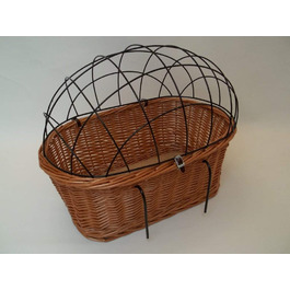 Велосипедний кошик для собак та котів, широкий з дерев'яним дном