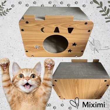 Дім-кіготник для котів Stars Klein - екологічні меблі з картону, легкі, стабільні, компактні. Ідеально для маленьких квартир та котів будь-якого віку