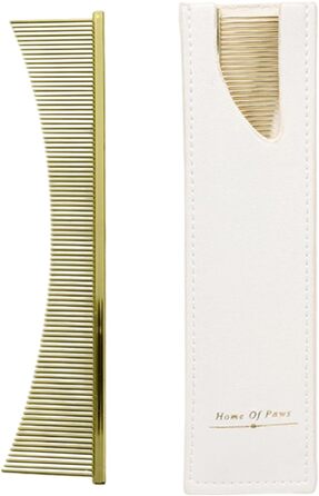 Гребінець для котів Flohkamm - догляд за шерстю, аксесуари для домашніх тварин. Підходить для собак, довгошерстих порід, цуценят. Золотий колір.