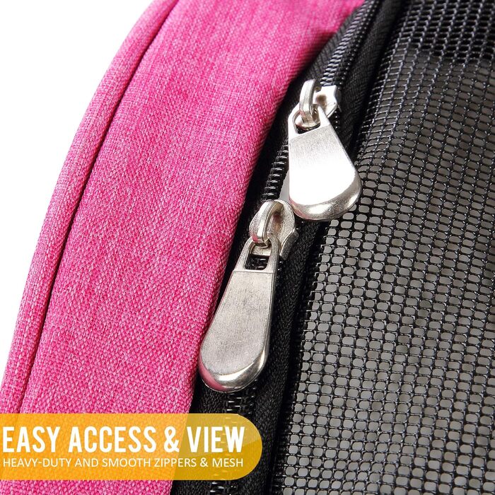 Рюкзак-переноска для тварин Kopeks Deluxe з подвійними колесами, великий (рожевий)