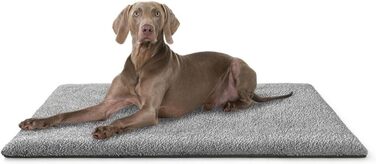 Килимок для собак Knuffelwuff Melbourne самонагріваючийся, 100x70 см, сірий. З ізолюючим шаром повітря, активне нагрівання при вологості, імітація овечої шкури, легко чиститься, форма стабільна.