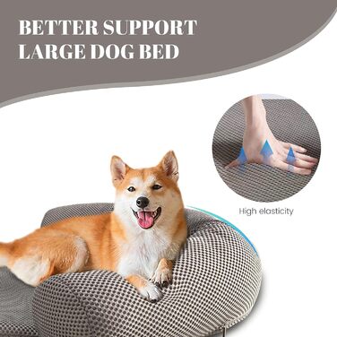 Килимок для собак Johnear: м'яке ліжко-подушка для захисту дивану, великий, середній, маленький, 110x105x15 см, бежевий