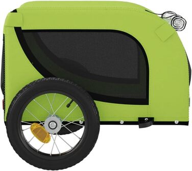 SECOLI Причіп для собак, візок для собак, бугі для собак з відбивачем. Причіп для велосипеда для собак до 30 кг, зелений, 124 x 53 x 53 см