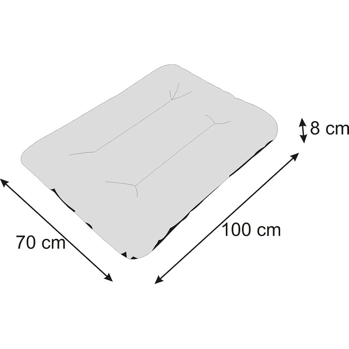 М'яке ліжко для собак, лежанка-матрац, корзина для тварин, 90 x 60 см, R2, в клітинку, бежевий
