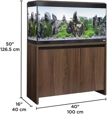 Акваріум Fluval Roma 200 чорний, 45500 г – стильний скляний акваріум для дому