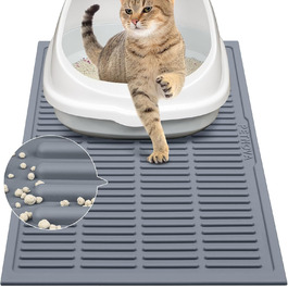 PetNova водонепроникний килимок для котячого туалету, гумовий, легко миється, 61x38,1 см