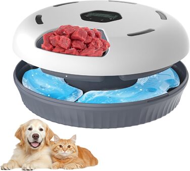 Автомат для годування котів Lafisun, 6 порцій, з охолодженням, програмований таймер, для вологого корму