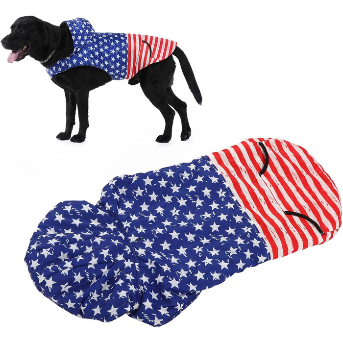 Водонепроникна вітрозахисна куртка для собак, теплий зимовий одяг для малих, середніх та великих собак - регульована, з отвором для повідка, ідеальна для прогулянок на вулиці