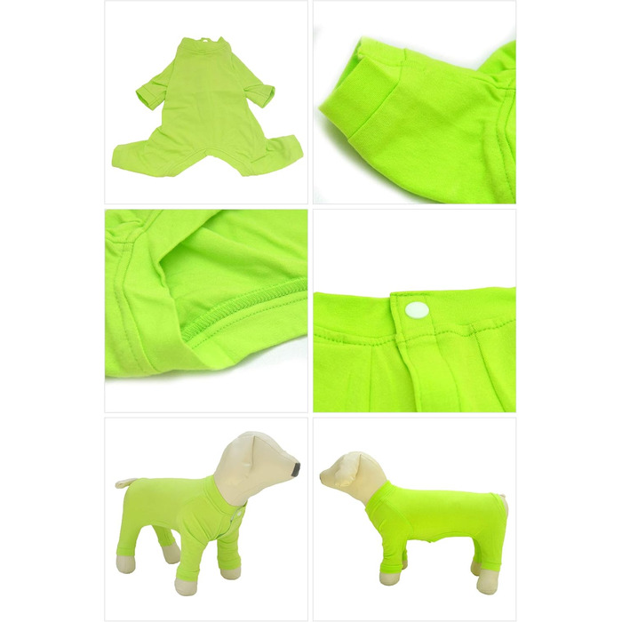 Комбінезон для собак Lovelonglong, бавовна, 4 лапи, великий/середній розмір XXL, зелений (для собак вагою ~27 кг)