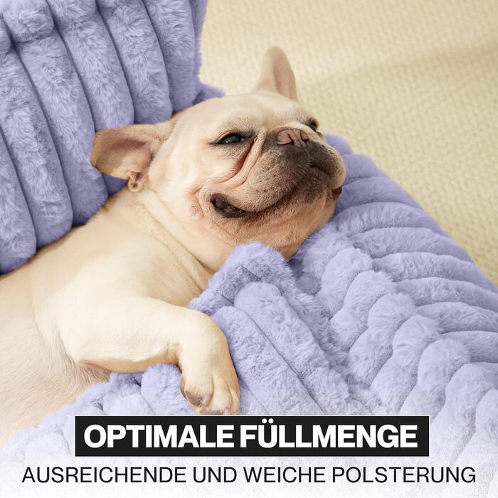 Софа для собак Chaffar | Ортопедичний лежак для собак | Сучасний стиль | Велюрова оббивка, фіолетовий, розмір L (100 см)