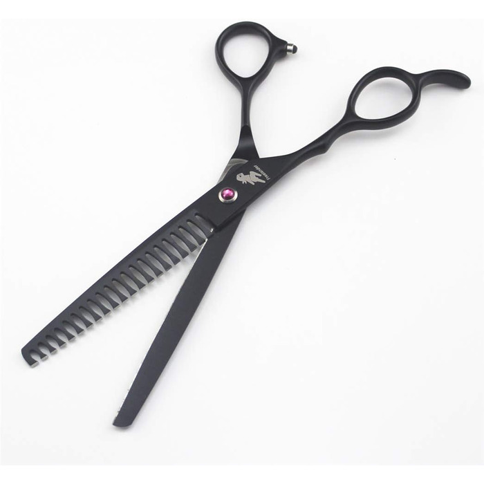 Набір для грумінгу тварин LIUSU: професійний набір ножиць для догляду за собаками та котами (7 дюймів), прямі, фінішні, вигнуті ножиці для лівшів