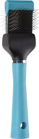 Грумінг-щітка Master Grooming Tools однобічна, жорстка, гнучка – для догляду за шерстю собак (20,3 x 3,8 см, блакитно-зелений)