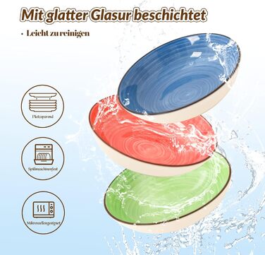 Набір мисок для котів з кераміки - 6 шт. Яскраві миски для котів з візерунком - миски для корму котів, 250 мл, колір 1