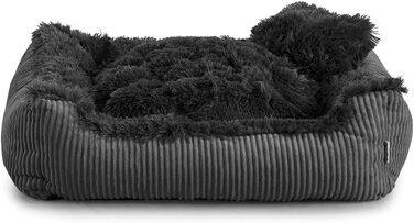 Gutekissen® Лежанка для собак Шерстяна, Маленькі породи - Зручна, Можливість вибору кольору та розміру (XXL - 110x90, Чорний) XXL Чорний