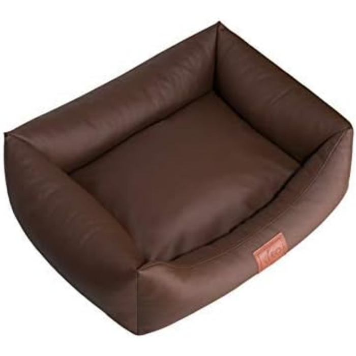 Диван для собак Leo4dog Natalie, штучна шкіра, подушка, 100x80 см, графіт