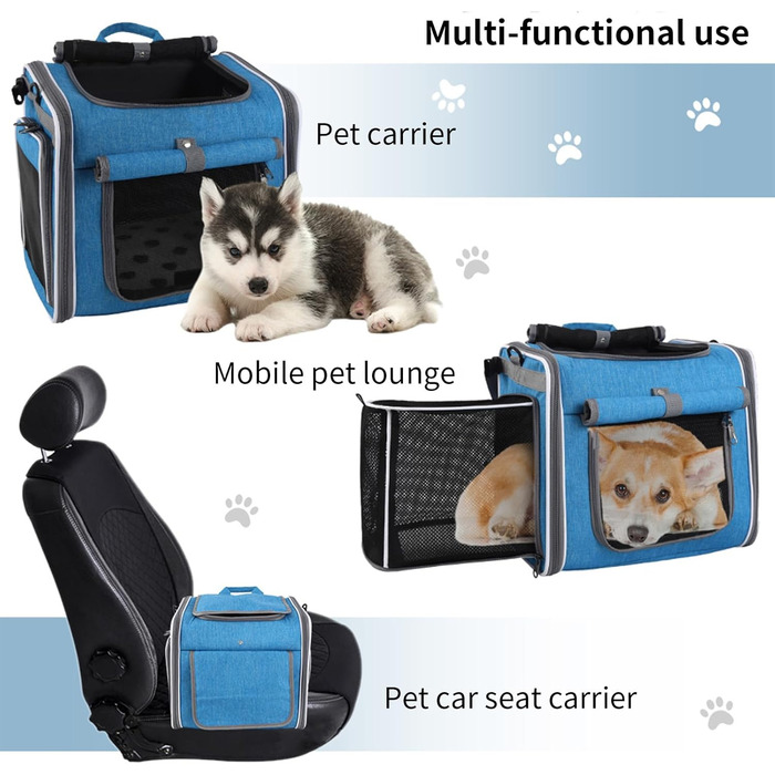 Корзина для собак на велосипеді | Транспортна сумка для тварин на велосипеді – регульований рюкзак з вентиляцією для прогулянок та подорожей