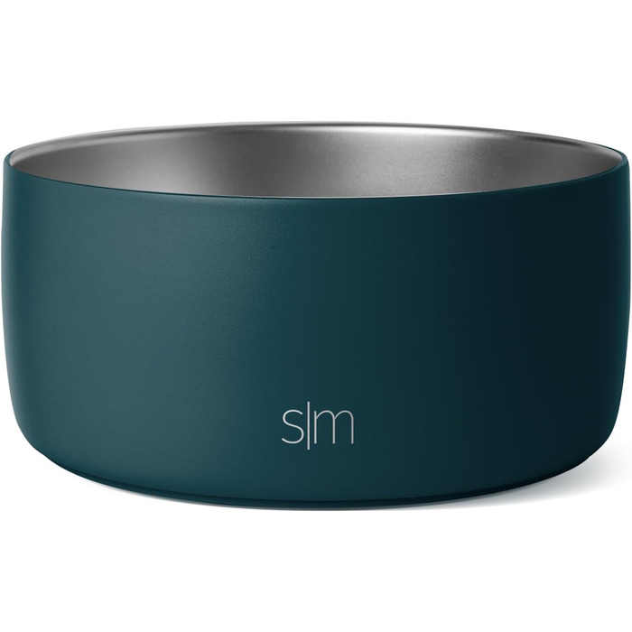 Миска для собак та котів Simple Modern Bentley Collection з нержавіючої сталі, 1,8 л, ізольована, не ковзає, BPA-free, розмір L (Riptide, Modern)