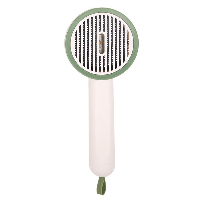 Гребінець для котів Slicker Brush – видалення шерсті, проти випадання, з UV-ф функцією, антиковзаюча ручка, для купання та подорожей, білий