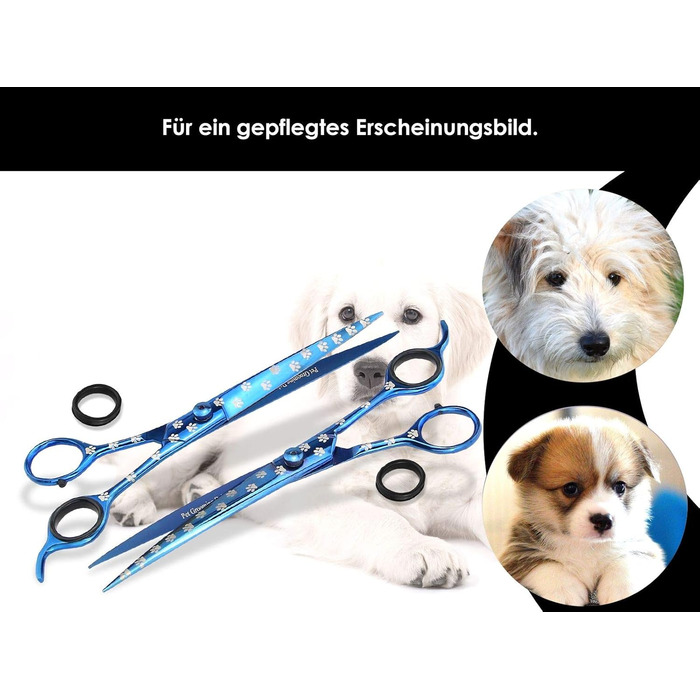 Набір для стрижки собак з 2 частин: професійна шерсть та ножиці для лап TITAN 20,32 см (8 дюймів)